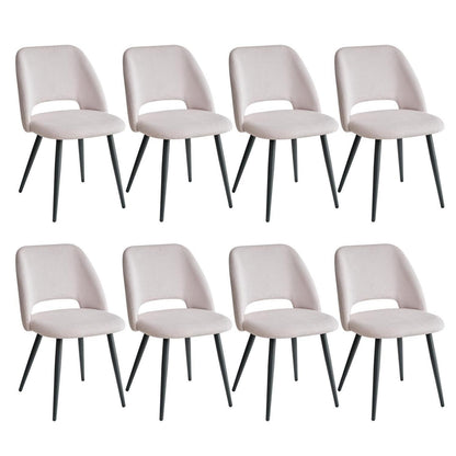 8 Esszimmerstühle mit Cordbezug, Beige – Bequem & Modern