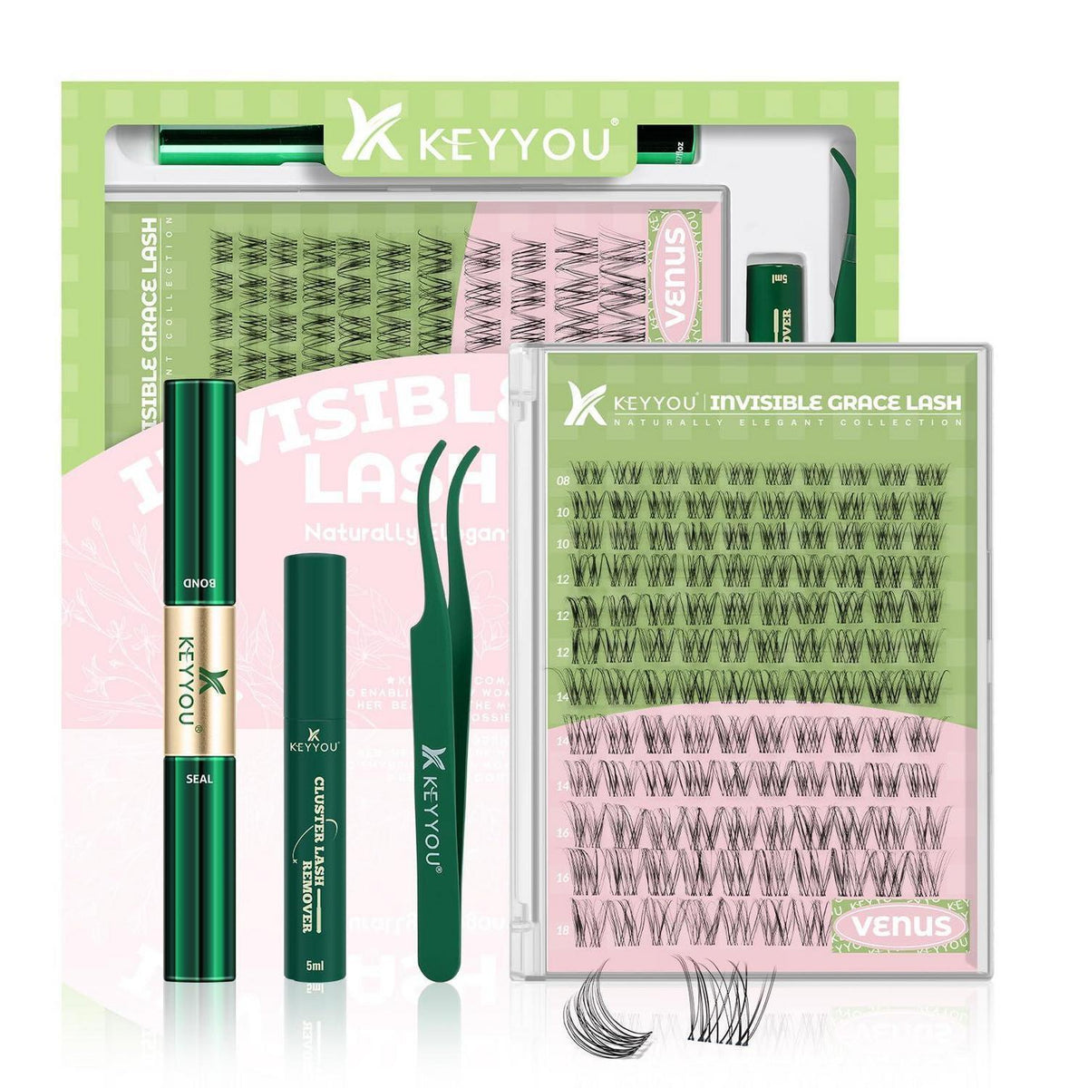Venus Lash Clusters Kit – 120 Wimpern für natürlichen Look