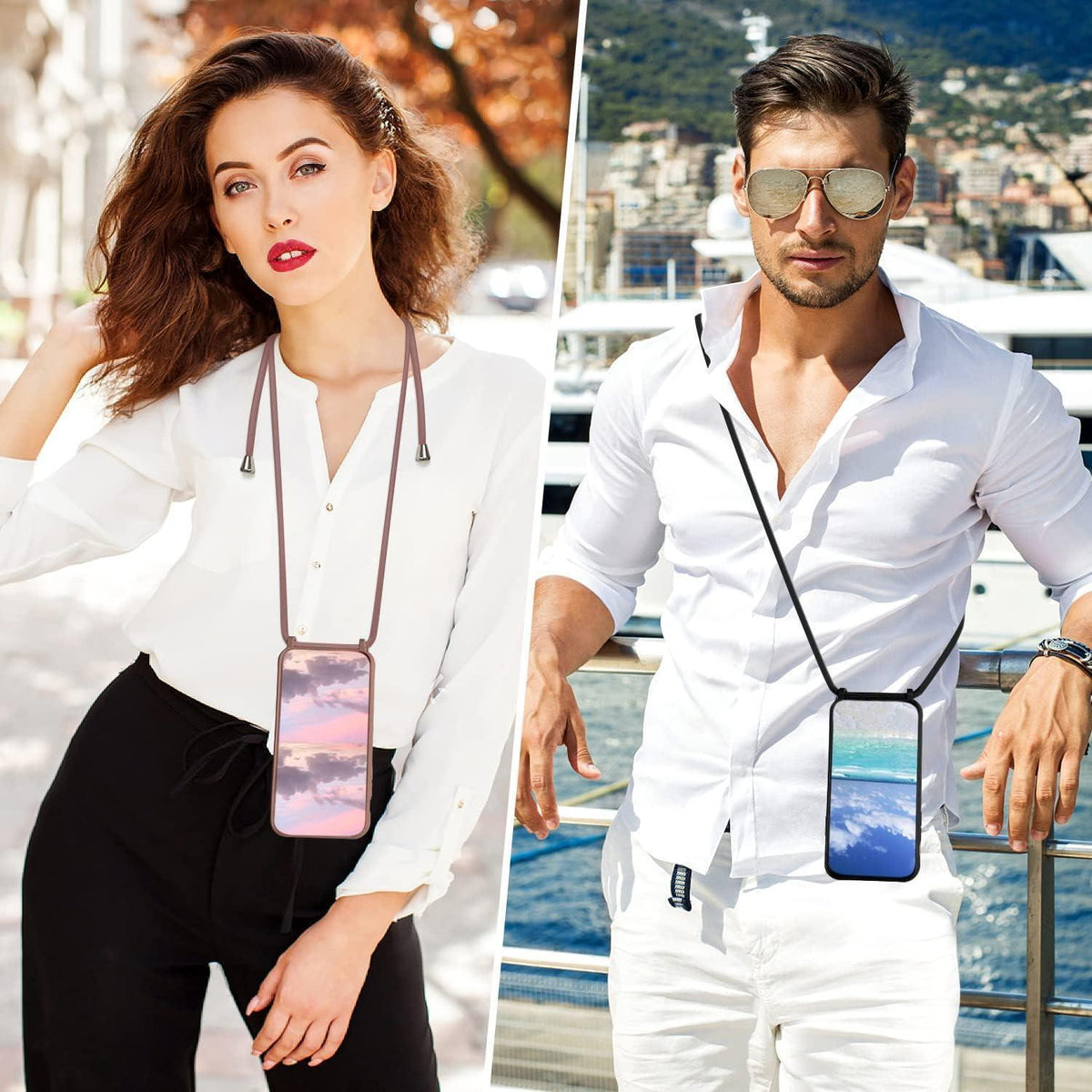 Handykette für Samsung Galaxy A56 5G mit Band - Pink