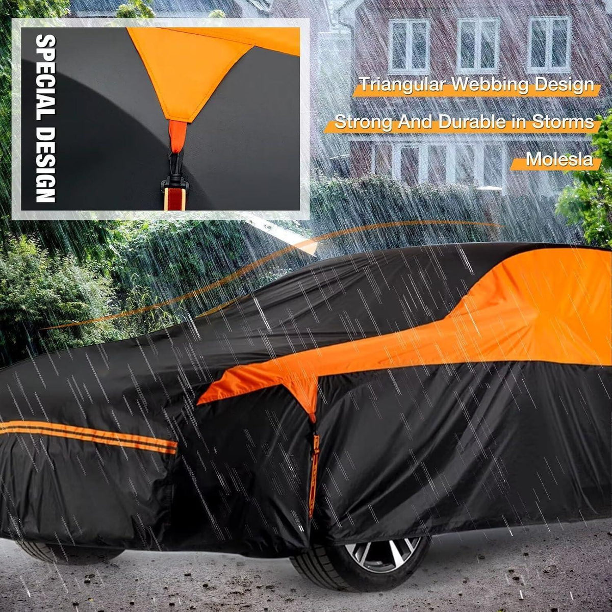 Wasserdichte Autoabdeckung Vollgarage – Schutz für Coupé bis 420cm