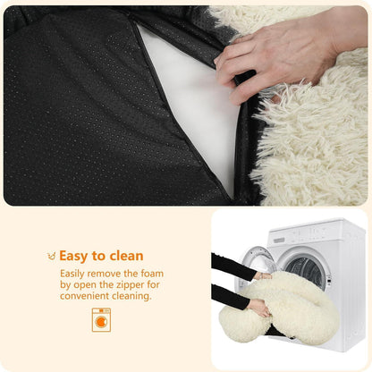 Orthopädisches Hundebett rund, 120 cm Ø, Beige