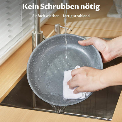 Keramik Topfset 17-teilig Dunkelgrau – Kochgeschirr Komplettset