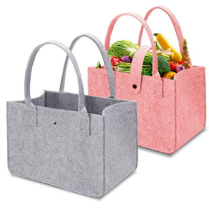 Filztasche Shopper – Faltbar, Rosa Grau, Große Kapazität