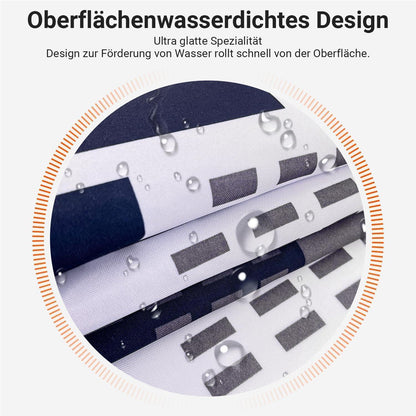 Duschvorhang 180x200 cm mit Eisenturm-Muster, beschwerter Saum