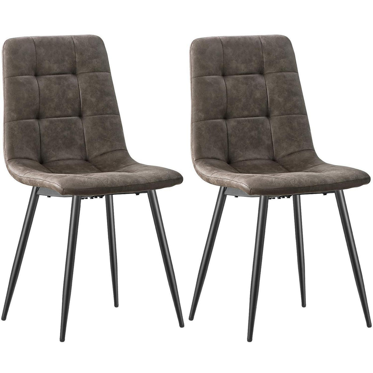 LEWE Esszimmerstühle 2er Set, Modernes Design, Dunkelbraun