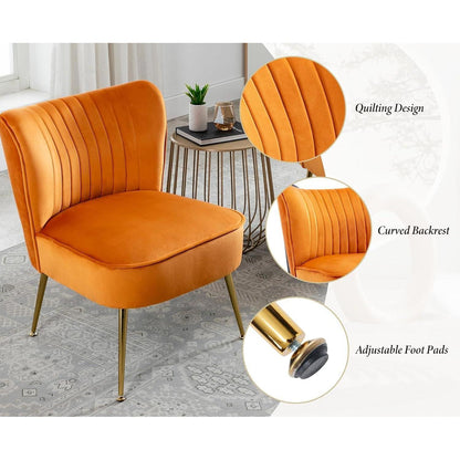 Samt Loungesessel Orange – Modern & Bequem