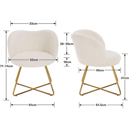 Weißer Kunstfell Sessel – Modern & Bequem für Wohnzimmer