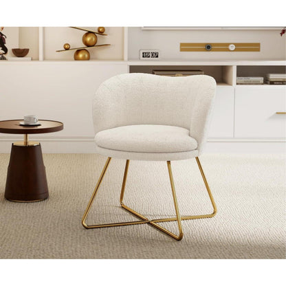 Weißer Kunstfell Sessel – Modern & Bequem für Wohnzimmer