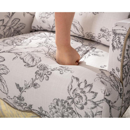Vintage Sessel mit Armlehne & Blumenmuster – Bequemer Loungesessel