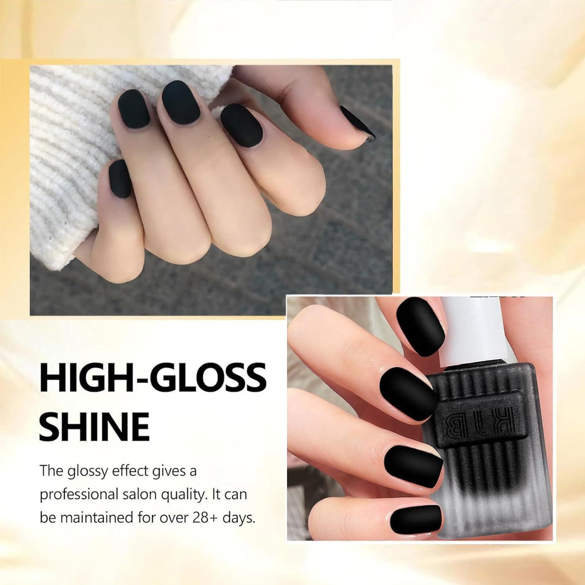 Schwarz Matte Nagellack – Schnelltrocknend & Langanhaltend