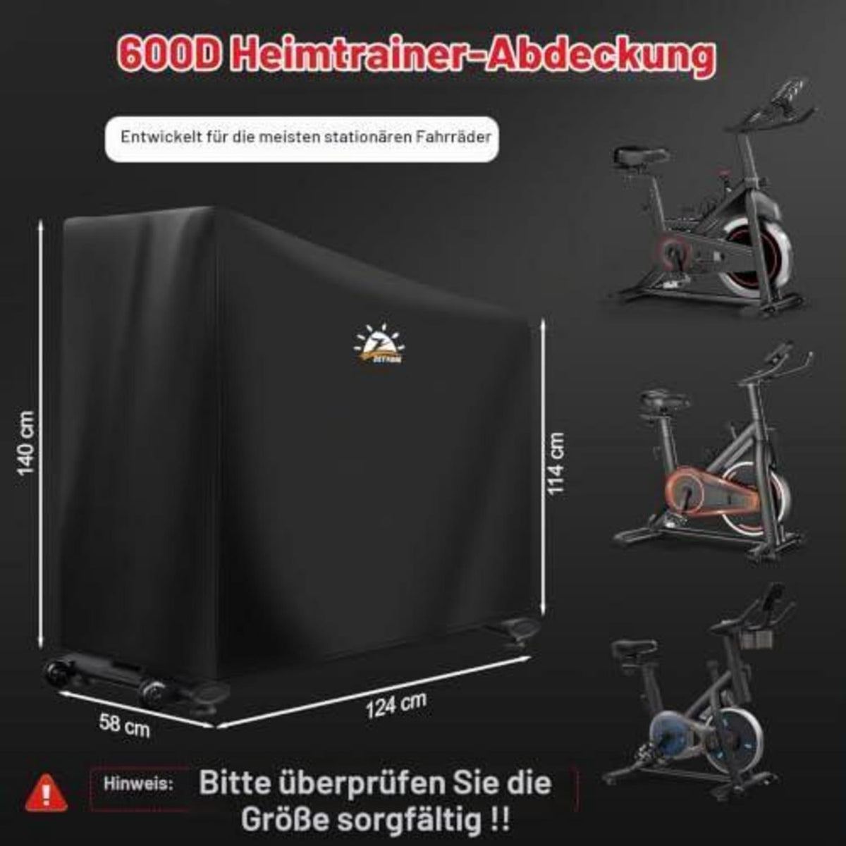 Fahrradabdeckung für Heimtrainer – Wasserdicht & UV-Beständig