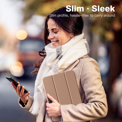 iPad Hülle mit Ständer & Auto Wake/Sleep, Milch Kaffee