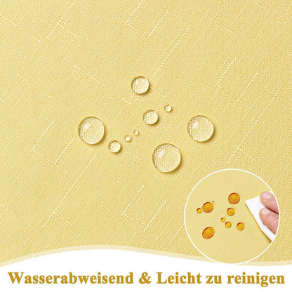 Gelbe Tischdecke Leinenoptik 130x160cm – Abwaschbar & Kratzfest