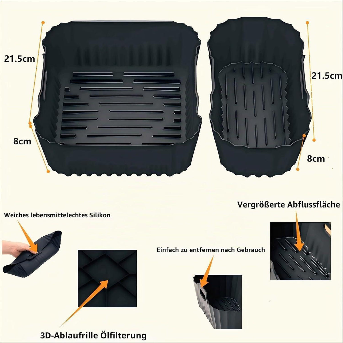 Silikonform für Philips Airfryer 3000 Serie – 2er Set