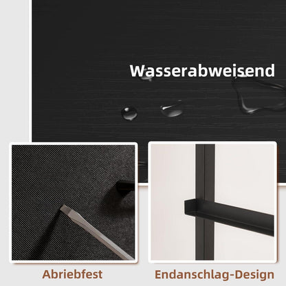 Kommode mit 3 Stoffschubladen, Schwarz – Schlafzimmer & Wohnzimmer