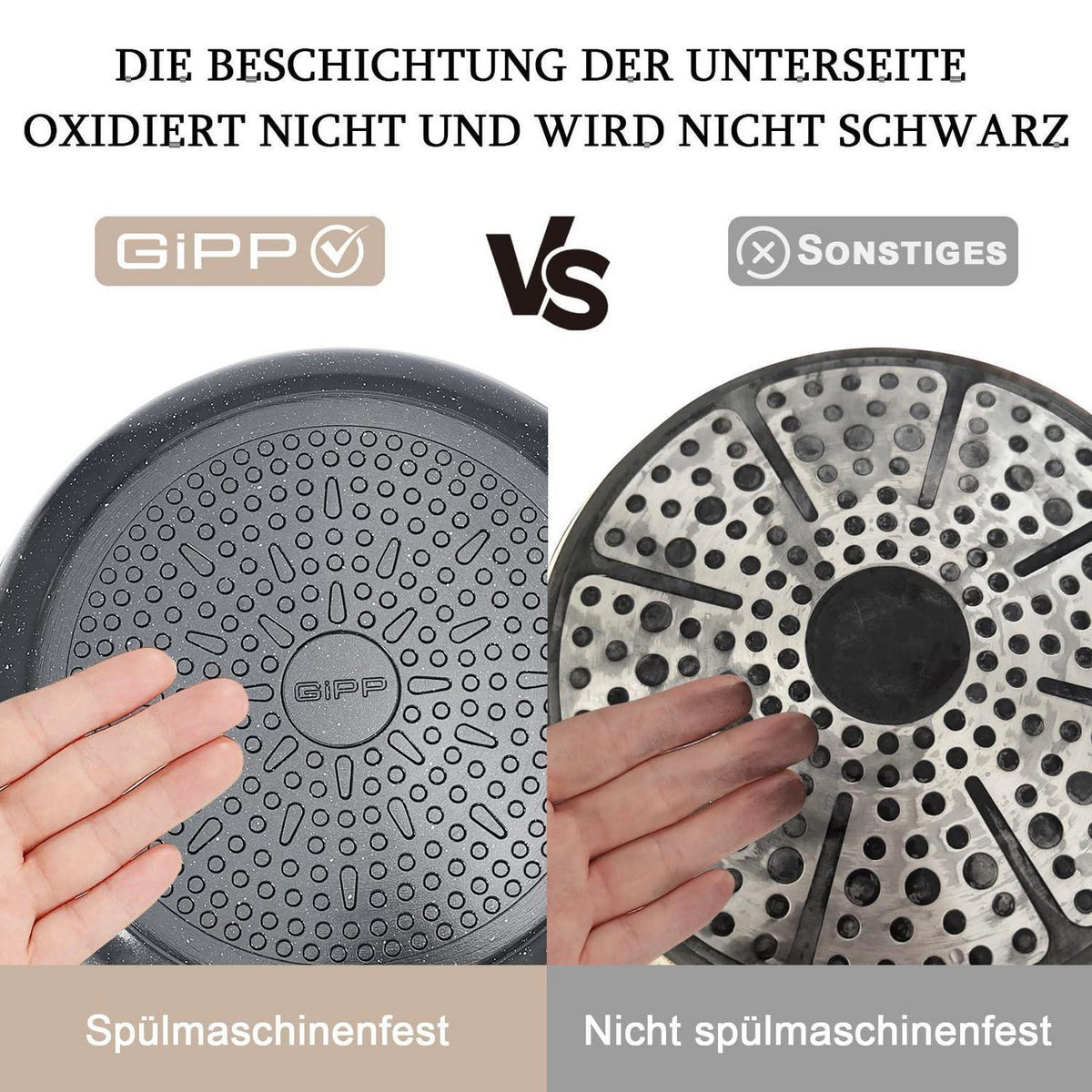 11-teiliges Topfset mit abnehmbarem Griff – Induktion & Antihaftbeschichtung