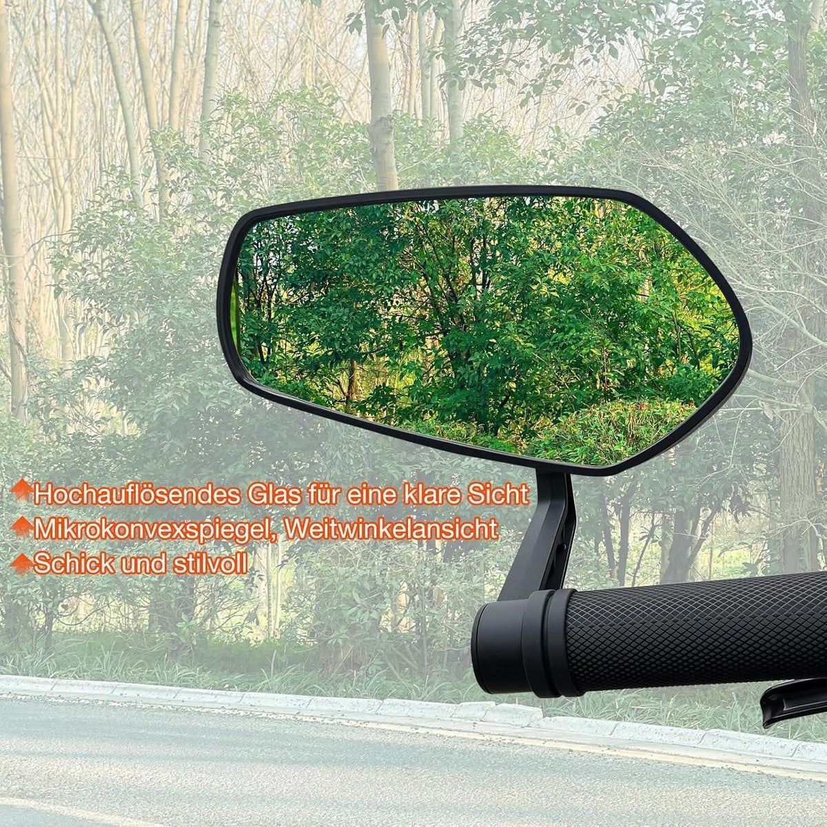 Fahrradspiegel 2er-Set für E-Bike Lenker – Kratzfest & 360° drehbar