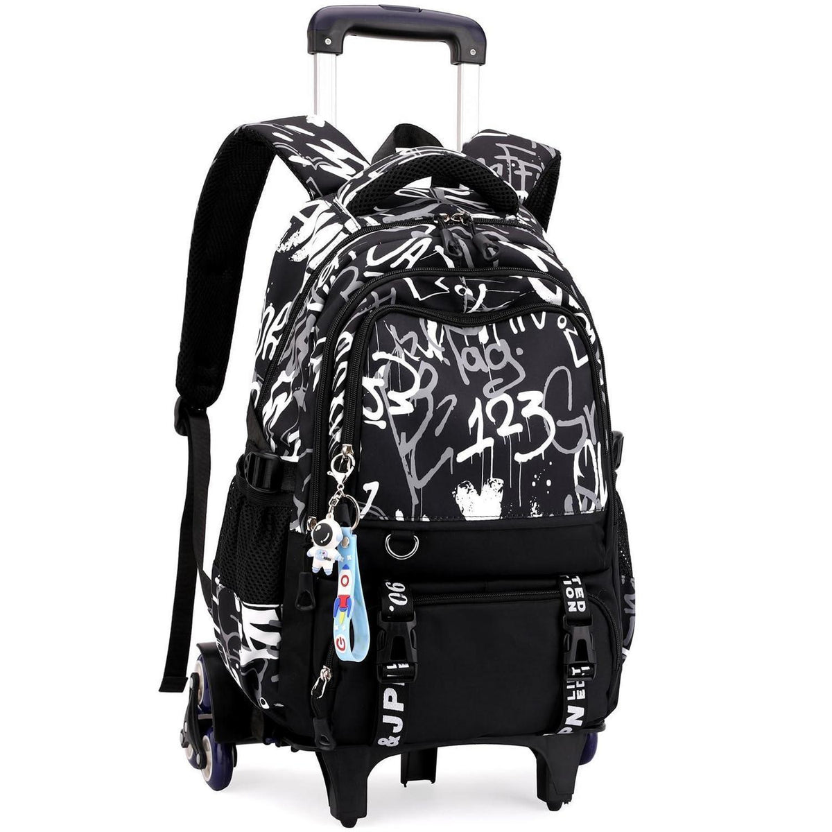 Schulrucksack Trolley Jungen 16 Zoll Schwarz Weiß