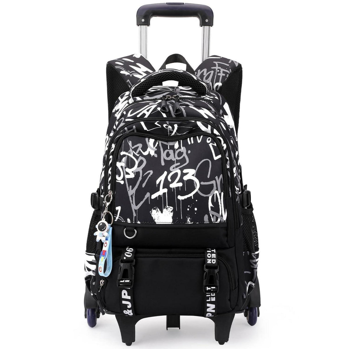 Schulrucksack Trolley Jungen 16 Zoll Schwarz Weiß