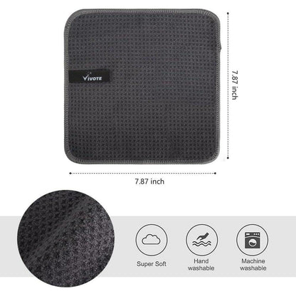 Mikrofasertücher Grau Waffelstruktur – 12er Set für Küche