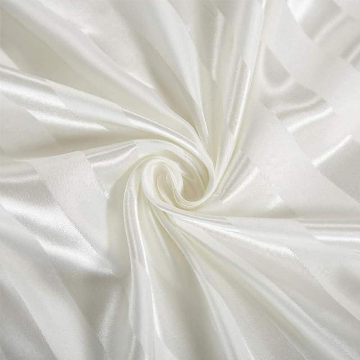 Satin Bettwäsche Set 135x200cm, 4-teilig, Weiß, Glanz, Luxus