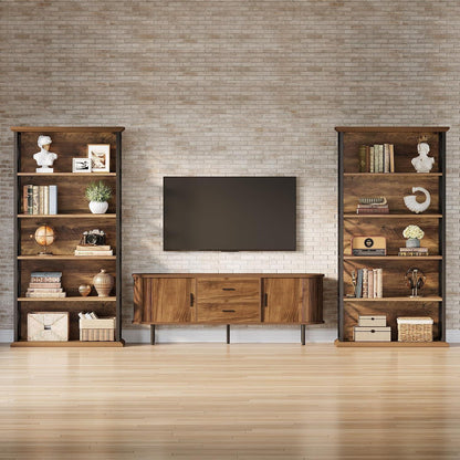 Bücherregal 6-Ebenen, Industriell, 180cm, Braun