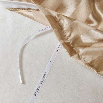 Goldene Satin Bettwäsche Set 200x200cm | 3-teilig Luxus