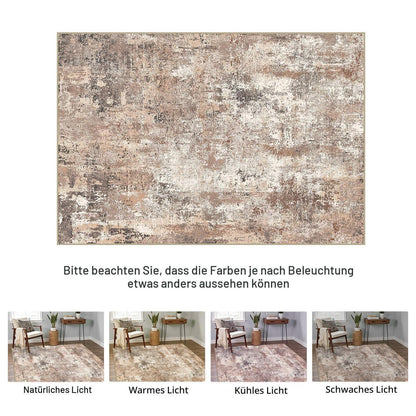Moderner Teppich Wohnzimmer 160x230 cm Taupe Rechteckig