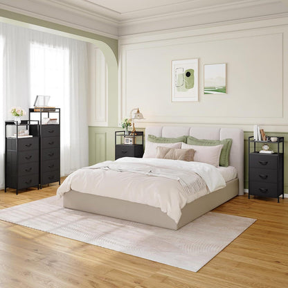 Hohe Kommode mit 5 Stoffschubladen – Schlafzimmer & Wohnzimmer
