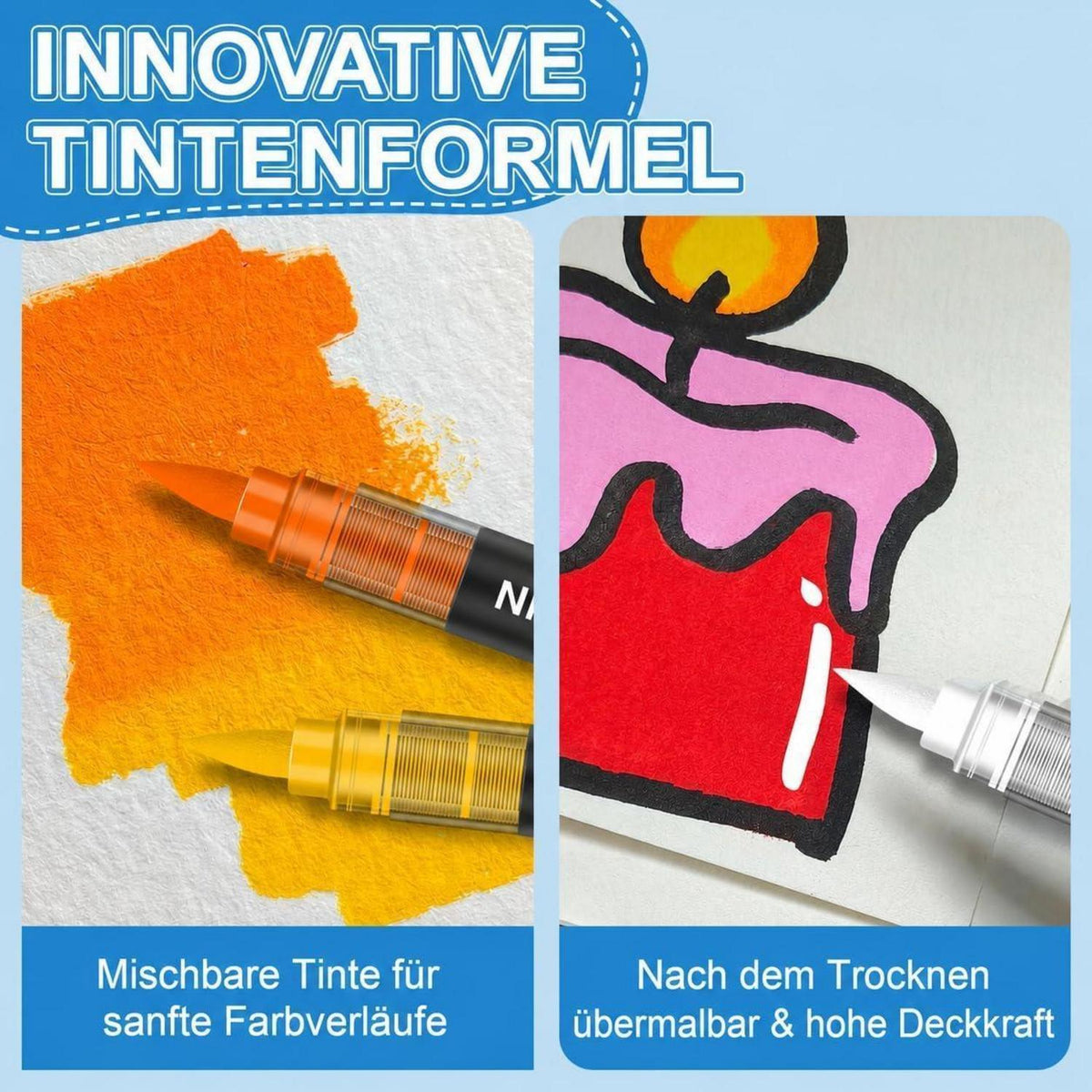 Acrylstifte Set 264 Farben – Pinselspitze für Steine, Holz & mehr
