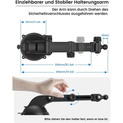 Tablet Halterung Auto 360° Drehbar, Ausziehbar & Waschbar
