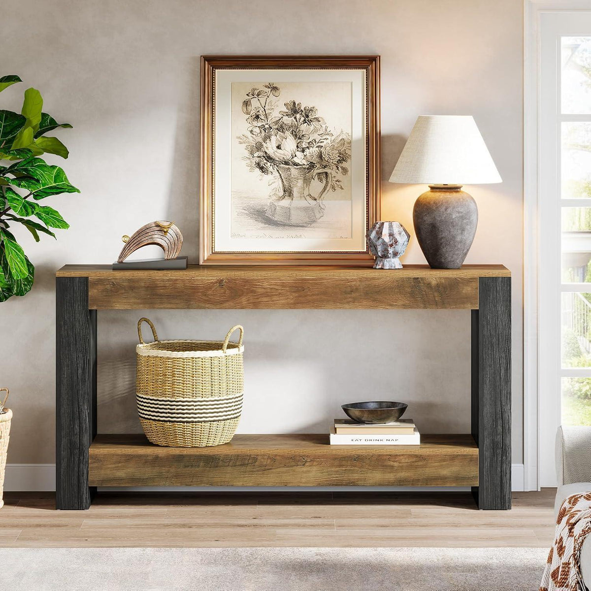 160 cm Konsolentisch – Rustikaler Sofa- & Flurtisch