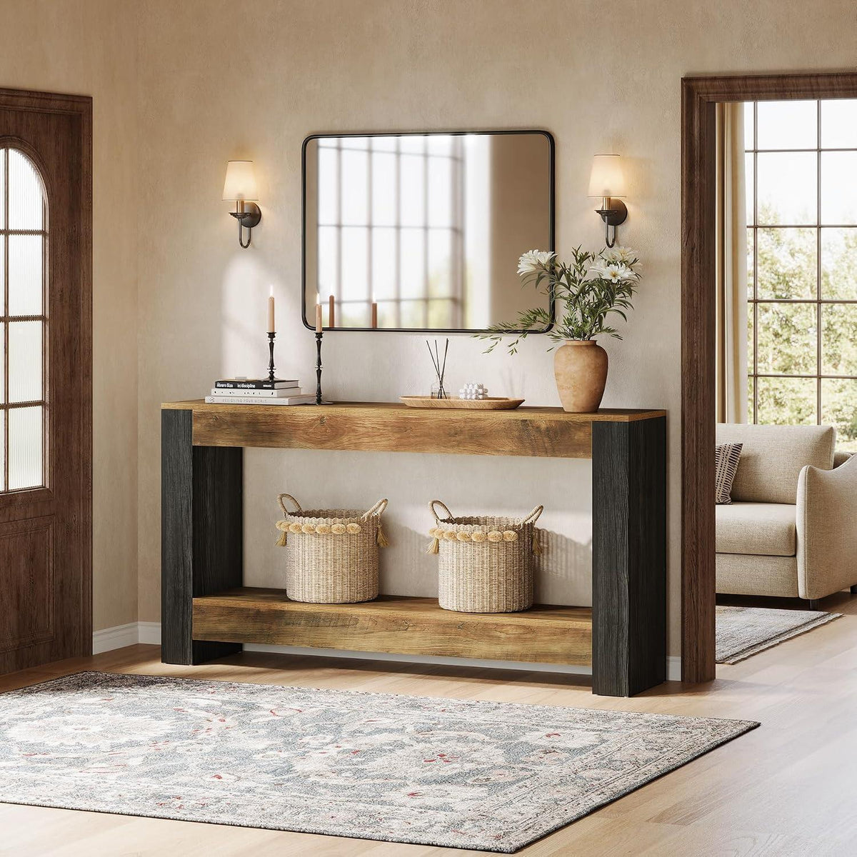 160 cm Konsolentisch – Rustikaler Sofa- & Flurtisch
