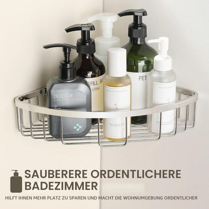 Eckdusche Edelstahlregal 20x20cm – Rostfrei & Modern