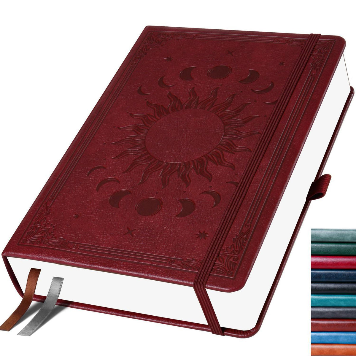 Gepunktetes Notizbuch A5 – Weinrot, 256 Seiten