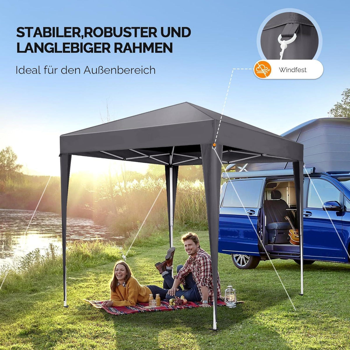 Faltpavillon 3x3m – Wasserdicht & Höhenverstellbar mit Zubehör