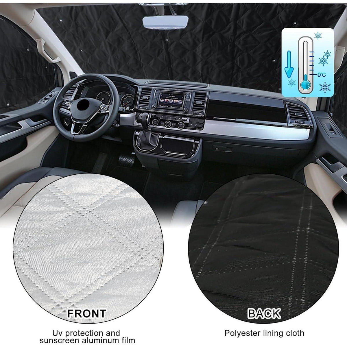Thermomatte Citroen Berlingo 2018-2026 SWB – Sonnenschutz & Temperaturkontrolle