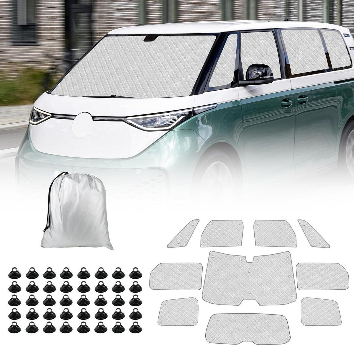 Thermomatte VW ID Buzz (2022-2026) – 10-teilig Sonnenschutz