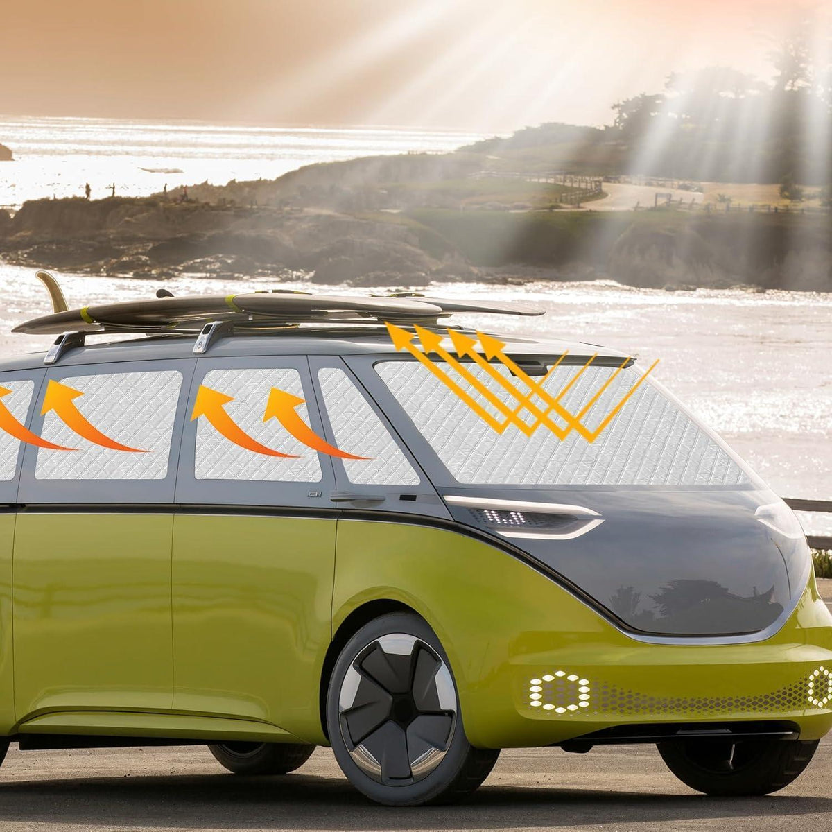 Thermomatte VW ID Buzz (2022-2026) – 10-teilig Sonnenschutz
