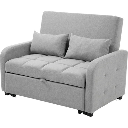 Schlafsofa 2-Sitzer mit Bettkasten & Verstelllehne (Antik Grau)