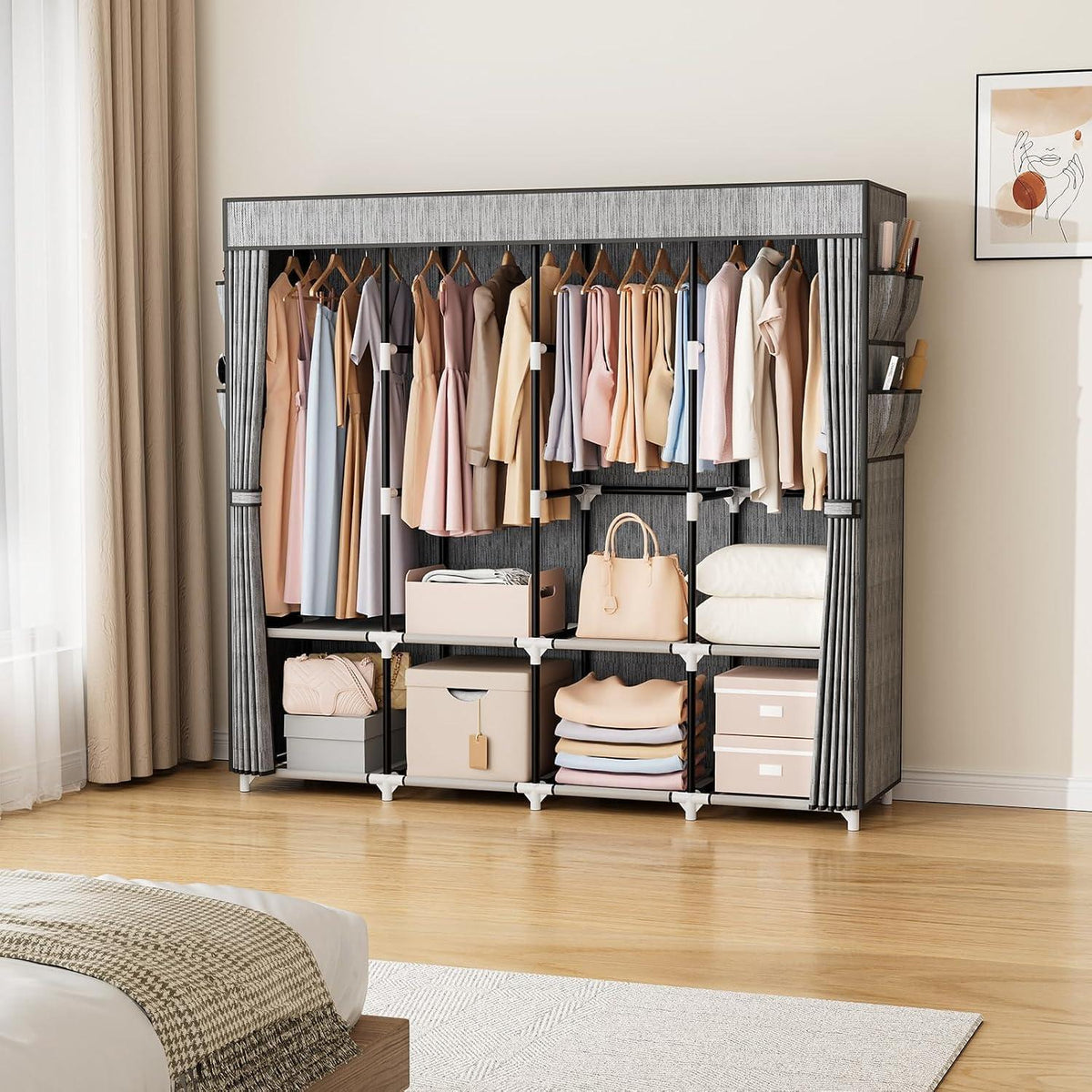 Stoffschrank 170cm breit – Viel Stauraum & Abdeckung