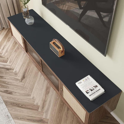 Wasserdichte PU Tischdecke 90x180cm Schwarz – Schutzfolie für Tisch