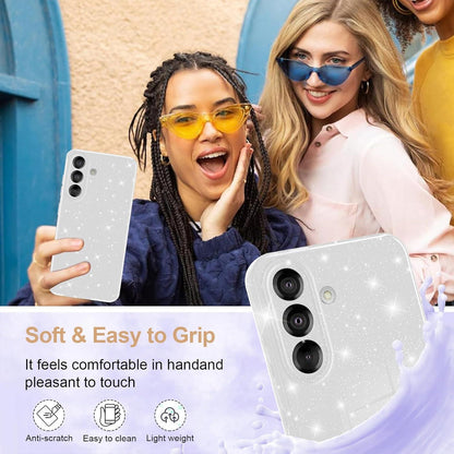 Handyhülle Samsung Galaxy A36 5G Glitzer Silbrig
