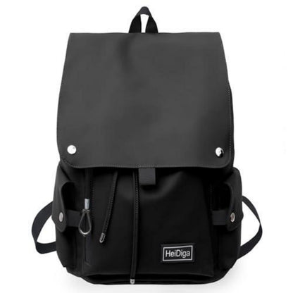 Schulrucksack Mädchen Schwarz Wasserdicht in Lederoptik