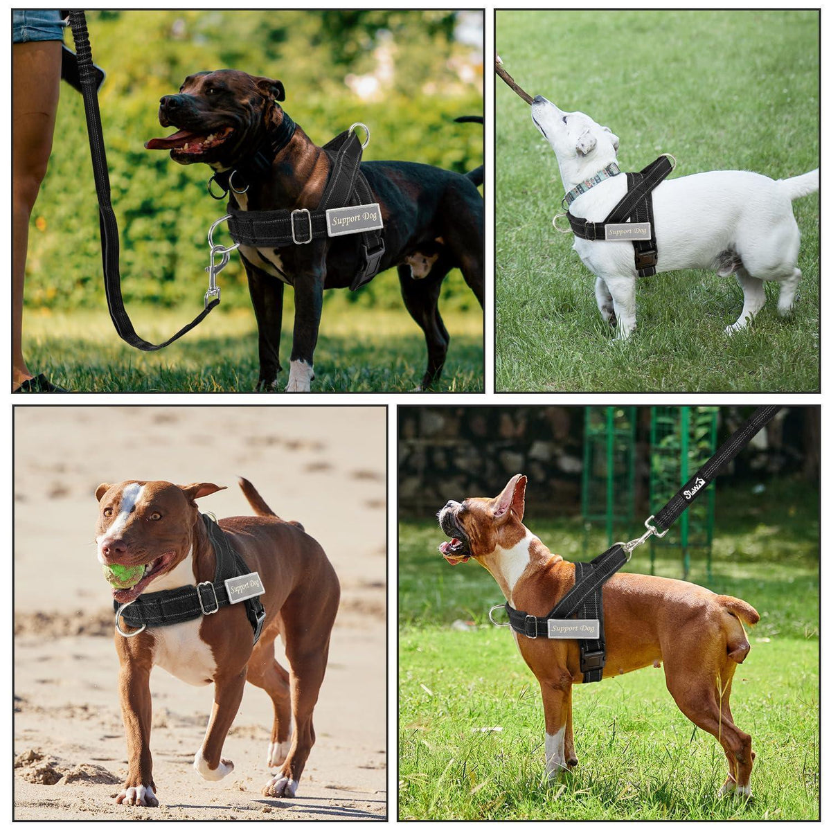 Hundegeschirr Fleece Schwarz L – 360° Drehung & Reflektierend