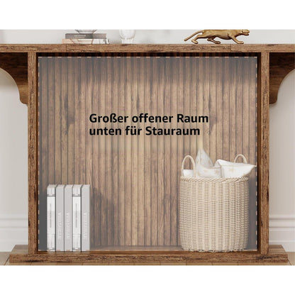 180 cm Konsolentisch Holz Metall – Langer Sofatisch für Flur & Wohnzimmer