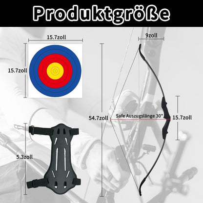 Recurvebogen Set für Erwachsene & Anfänger – 40lbs, Links & Rechtshänder
