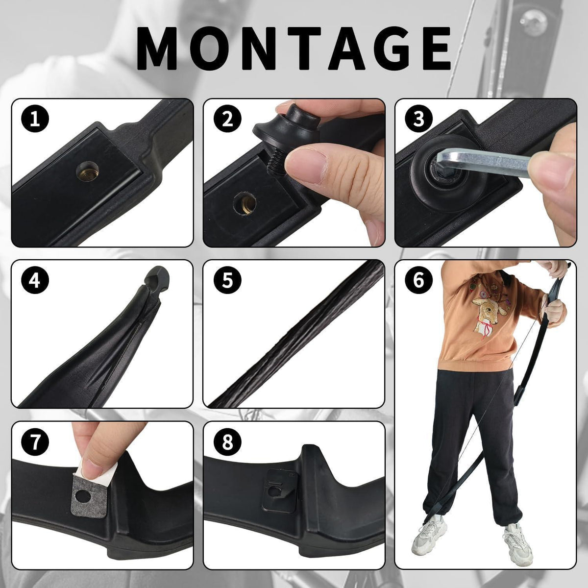 Recurvebogen Set für Erwachsene & Anfänger – 40lbs, Links & Rechtshänder
