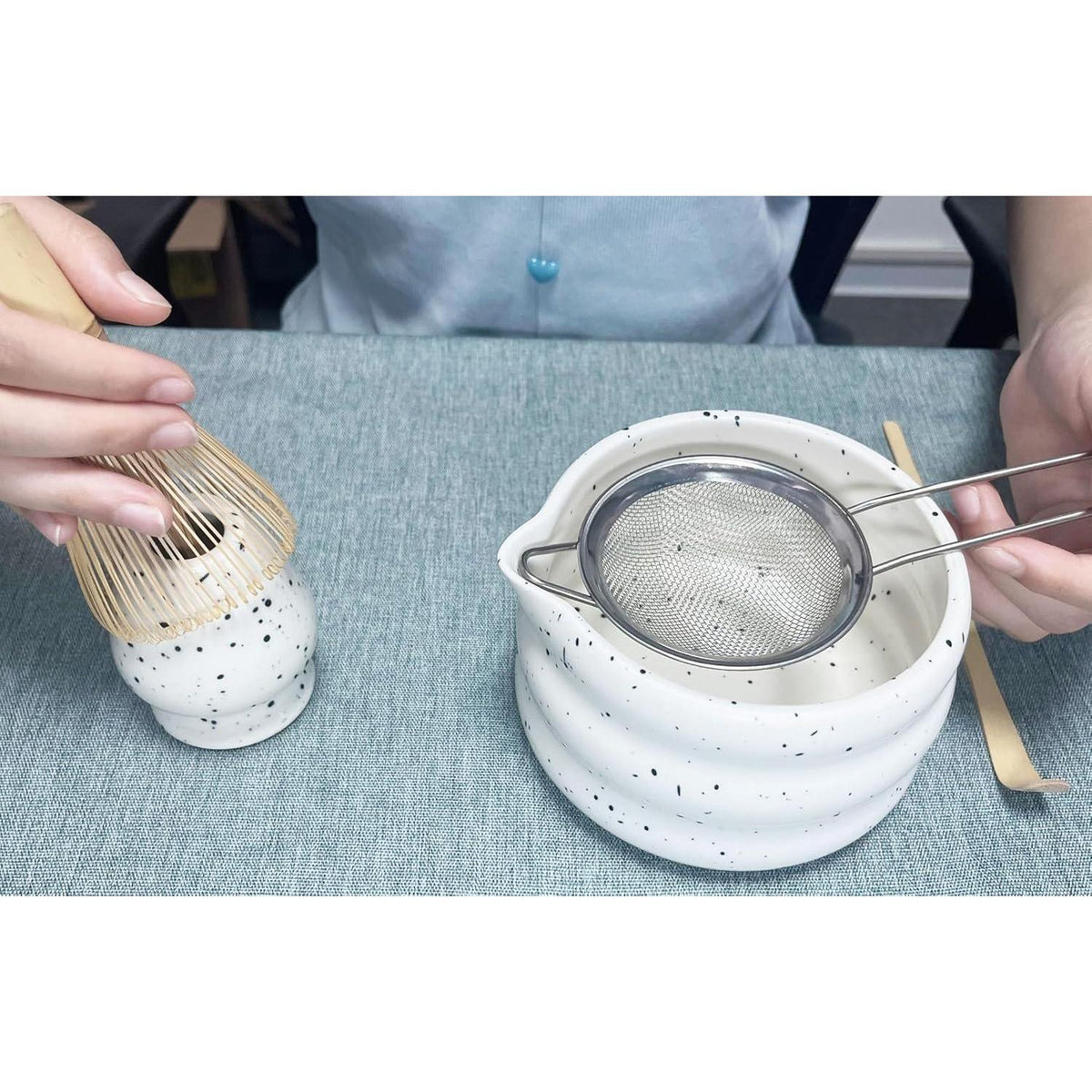 Komplettes Matcha Set – 5-teilig für traditionelle Teezeremonie (Weiß)
