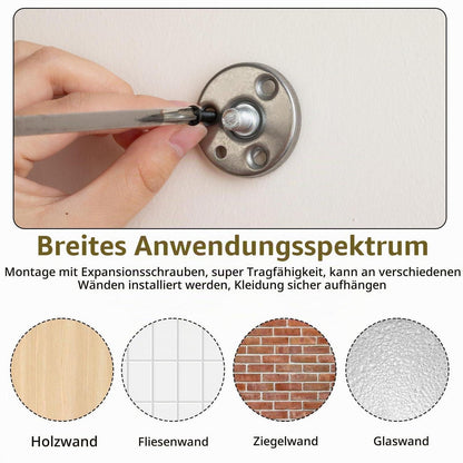 Garderobenhaken Schwarz Matt Rund 8 Stück Edelstahl